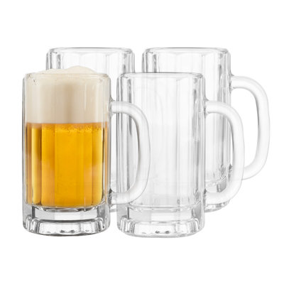 Libbey Heidelberg Glass Beer Mugs, 16 oz.
