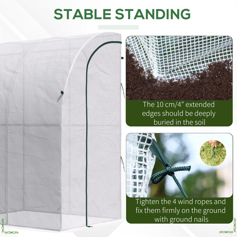 56.4" W x 46.8" D Lean-To Greenhouse
