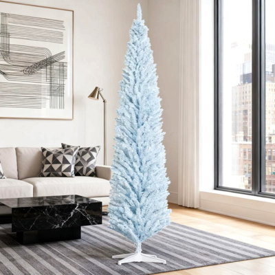 Arbre de Noël, arbre de Noël artificiel 8 pi avec branches réalistes et 618 pointes, base en plastique