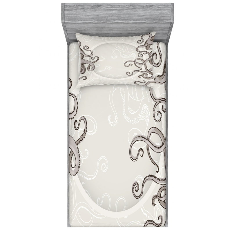Microfiber Sheet Set, Twin Sheet Set with 1 Pillowcase