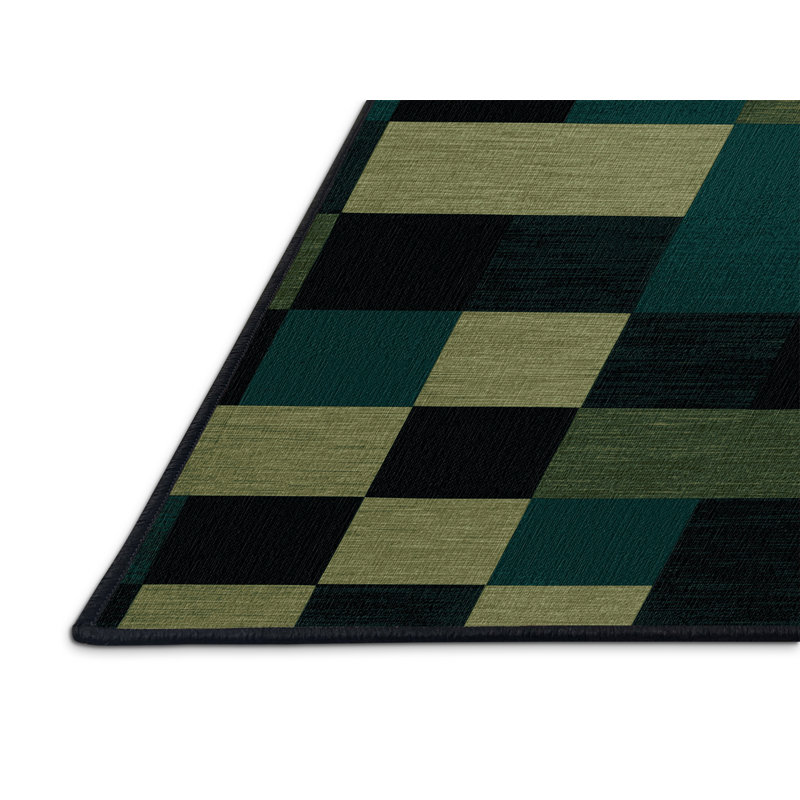 Tapis botanique brun lavable à la machine, Rond 4 pi