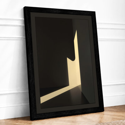Light Through Shadow Minimalist - Framed Print