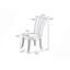 Ensemble de chaises noires 2 pièces en similicuir noir