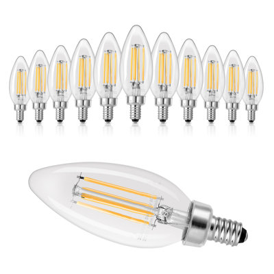 Ampoules à DEL à culot candélabre à intensité variable 2725K 90+ IRC