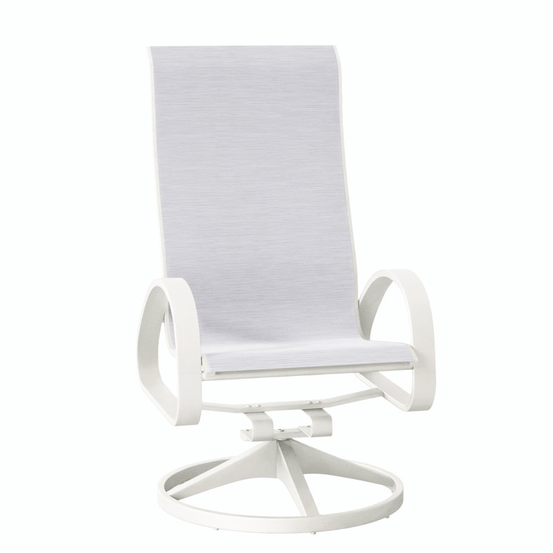 Fauteuil de patio pivotant Hiraku, Neige texturée, Abalone
