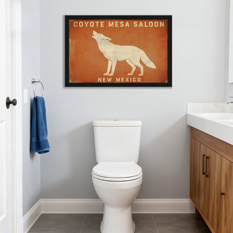 Animaux Coyote Mesa Saloon, Nouveau-Mexique, Wrapped Canvas, Ne s’applique pas, H 24 po x l 36 po
