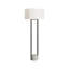 Lampe sur pied, abat-jour rectangulaire ivoire, 62 po, métal noir classique
