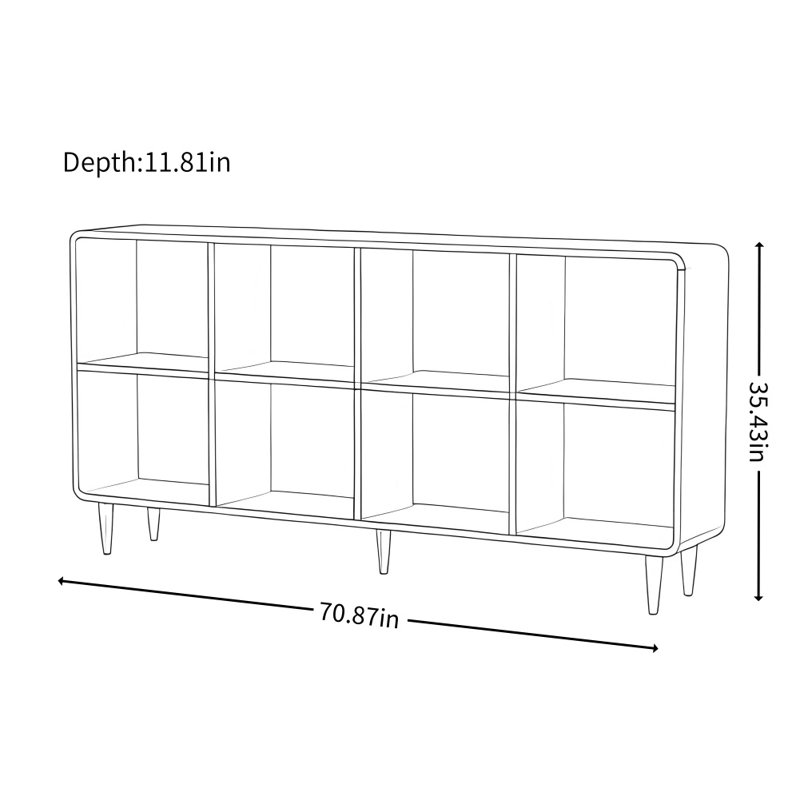 Simple and Retro Brown Display Cabinet