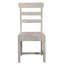 Ensemble de deux chaises d'appoint en bois blanc