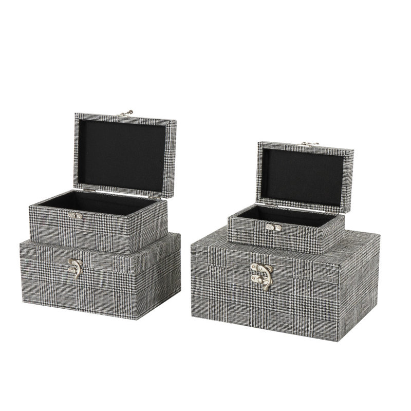 Boîte de rangement en tissu Cole And Grey, Gris