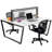 Metal Base Writing Desk