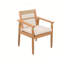 Ensemble de 2 chaises de jardin, fauteuil de patio en bois avec dossier et accoudoirs