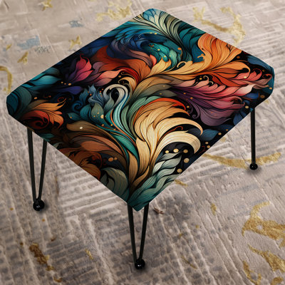 Contemporary Fusion Paisley Pattern - Paisley Rectangle Ottoman