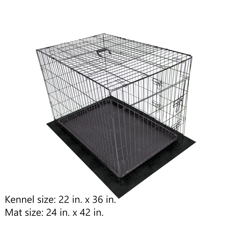 Midnight Black Polyvinyl Crate and Kennel Mat for Pets