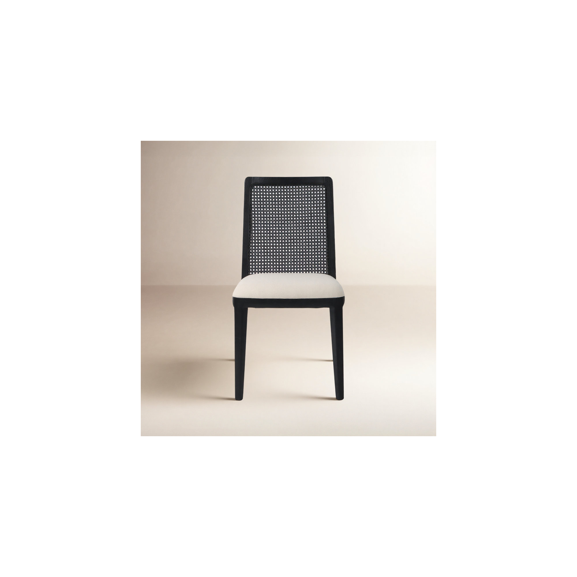 Furley Cane Dining Chair, Black Frame