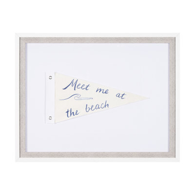 «Meet Me at The Beach», reproduction d'art encadrée texturée matte sous verre