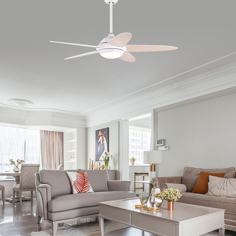 Caiyah Ceiling Fan, White/Brown