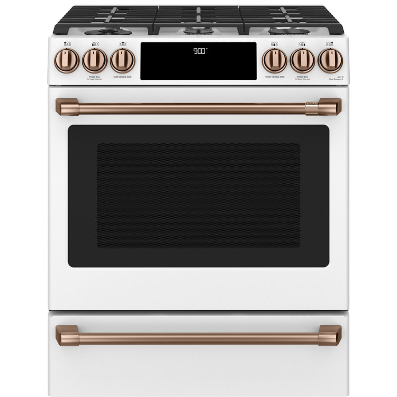 Front Control Gas Range Handle Kit, Brushed Copper