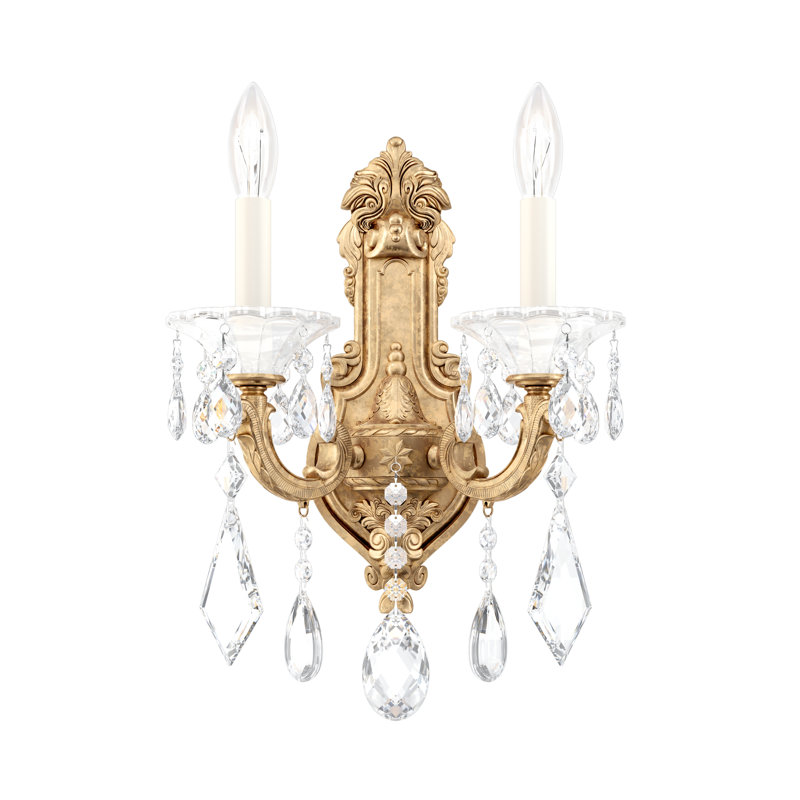 La Scala Candle Wall Light, Heritage Clear, French Gold