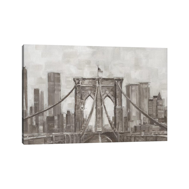 "New York panoramic" par Ethan Harper, reproduction d’art, H 12 po x l 18 po x 1,5 po, Toile tendue, Pas de tapis