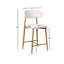 Ensemble de 2 tabourets de bar 40 po à hauteur de comptoir, tabourets de bar rembourrés modernes avec pieds en métal et finition beige