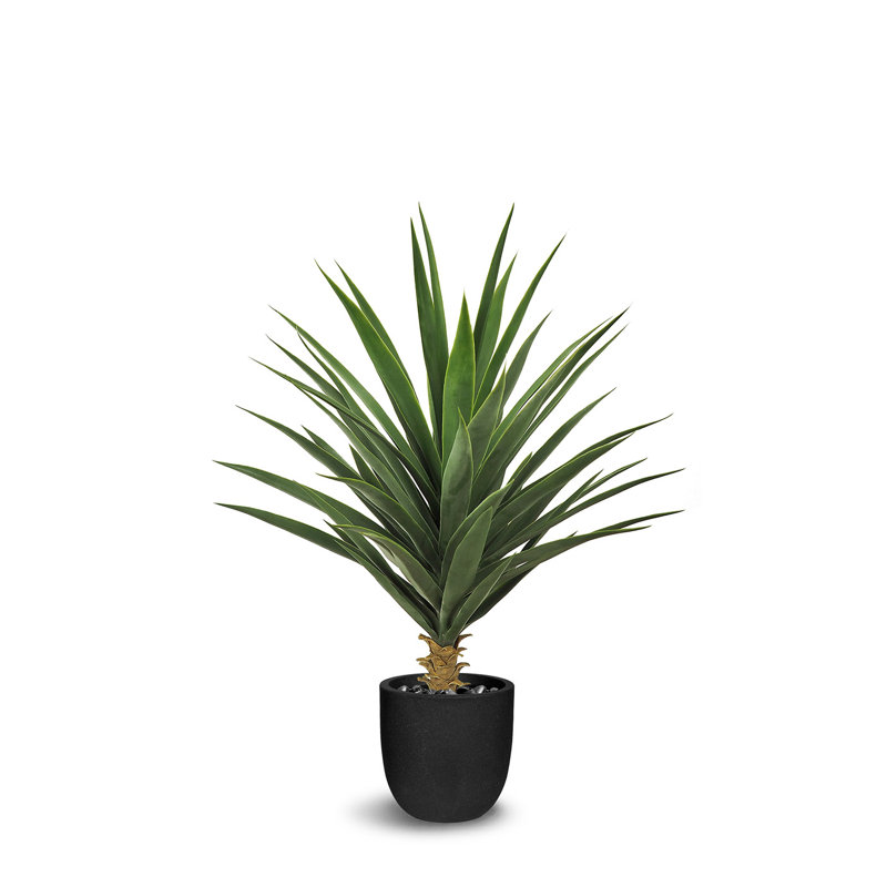 Faux yucca botanique au fini vert, H 36 po x l 20 po x P 20 po