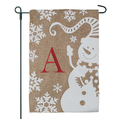 Drapeau de jardin Ganit Christmas Snowman