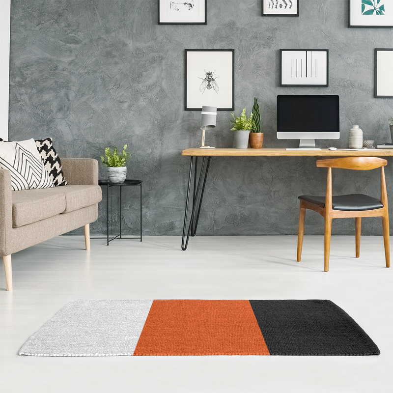 Tapis orange/noir, Rectangle 8 pi x 10 pi
