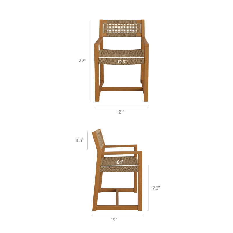Ensemble de salle à manger 5 pièces Reed, 29.9" H x 39.4" W x 39.4" D