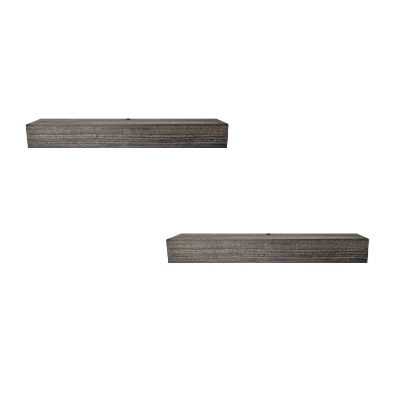 Tablettes flottantes en peuplier, H 6 po x l 41 po x P 4 po