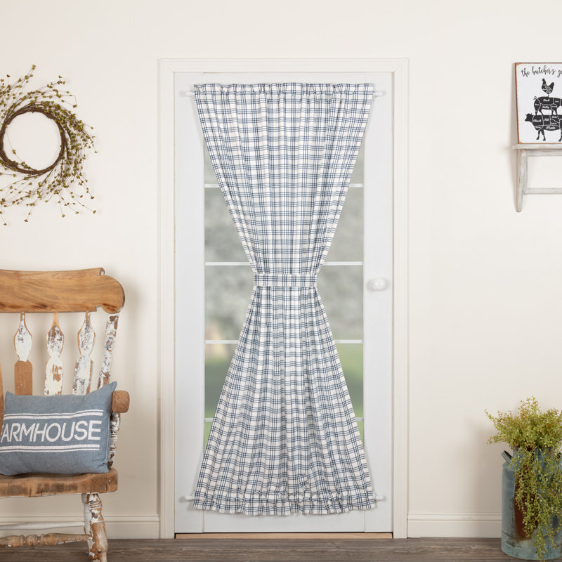 Sawyer Mill Room Darkening Single Panel, Denim Blue/Soft White, 40" W x 72" L