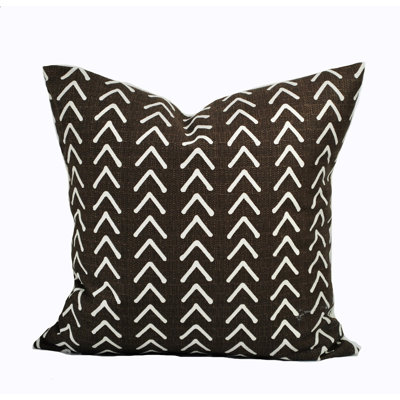 Chocolate brown boho 100% Cotton Throw Square Pillow Cover