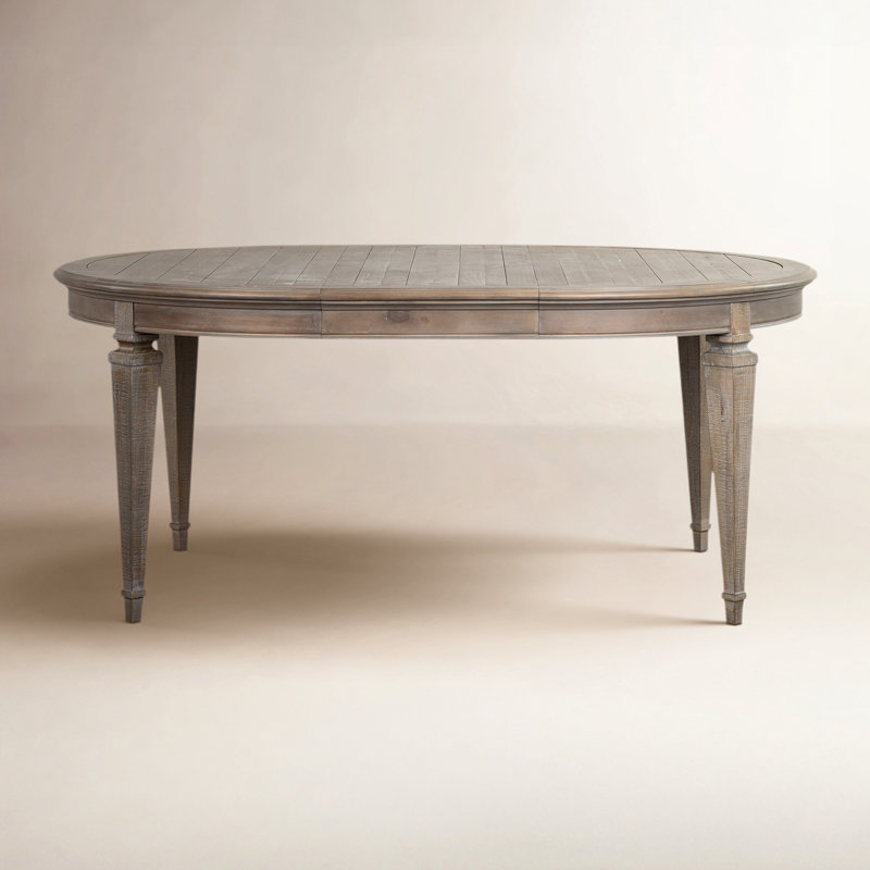Dione Extendable Pine Round Solid Wood Base Dining Table