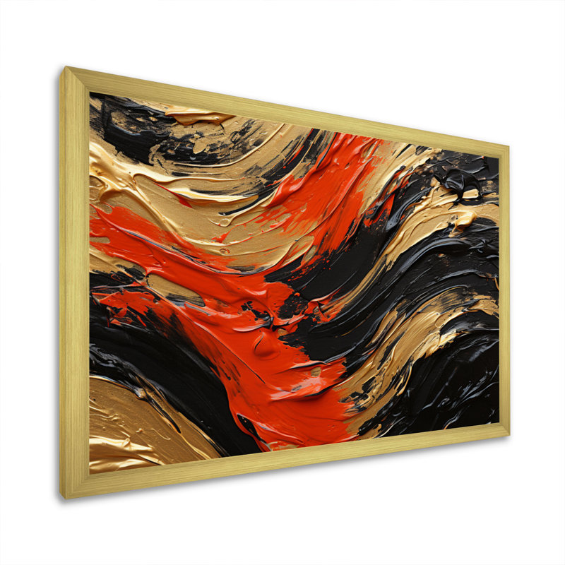 Gerius Zebra Stripes, reproduction sur toile encadrée, H 34 po x l 44 po x P 1,5 po, Encadrement doré