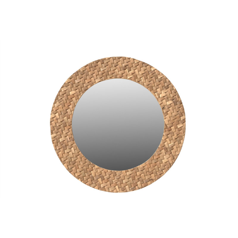 Geron Reclaimed Teak Circular Mirror Frame