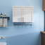 Armoire de salle de bain avec tablettes réglables, barre à serviettes, 5 crochets, armoire de rangement au-dessus de la toilette