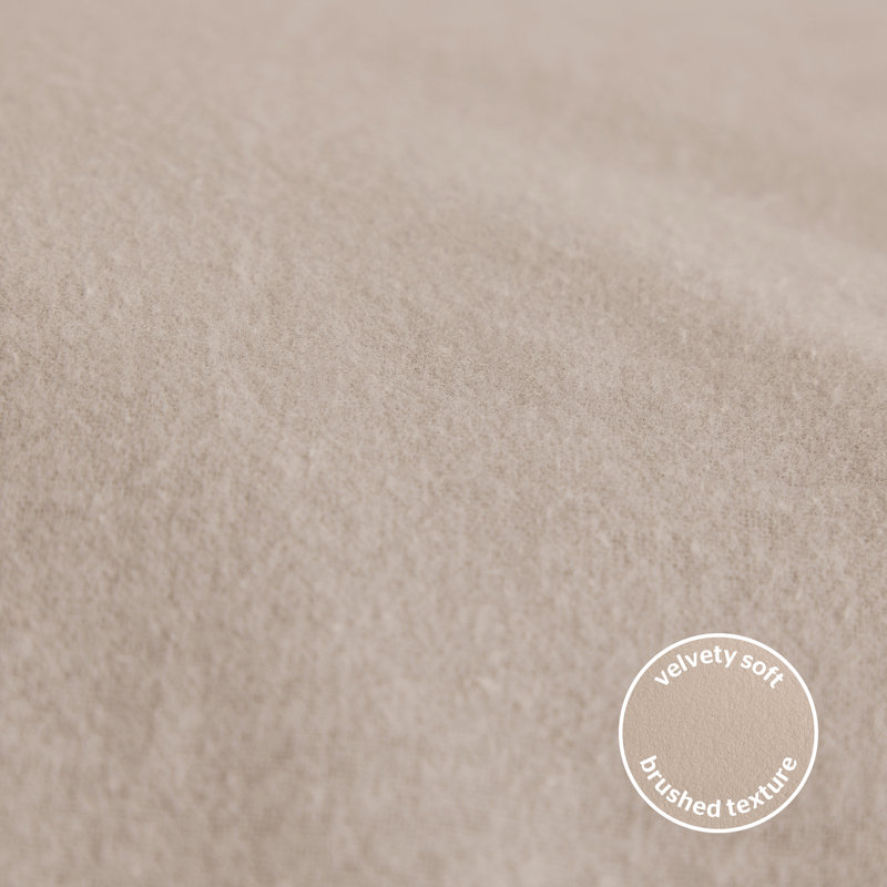 Silentnight Brushed Cotton Fitted Sheet, Natural, Double (4'6)