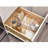 iDesign Crisp Divided Organizer Bin with Handles, 6" x 8" x 14", Clear/Matte White