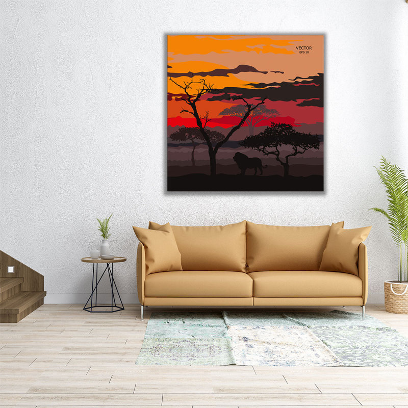 Art tribal africain, impression sur toile, H 30 po x l 30 po