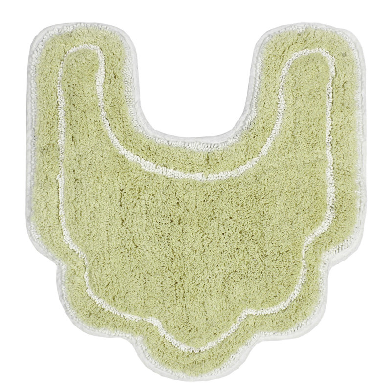 Tapis pour salle de bain Dobrinka, Vert, 20 po x 20 po (contour)