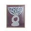 Reclaimed Wood and Glass Wall Art with Vase and Leaves