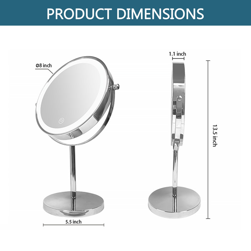 Lashayla Metal Round Mirror, Chrome