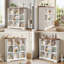 Bibliothèque à 9 cubes Farmhouse avec compartiments de rangement ouverts-738367437