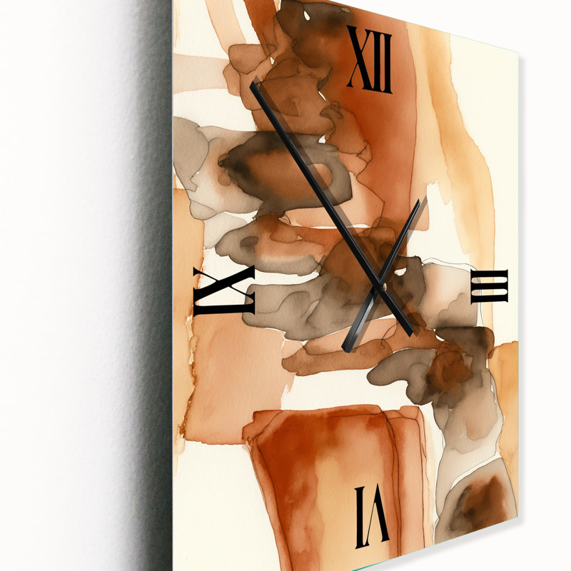 Jazzmine - Horloge murale moderne à encre liquide abstraite, Moyen