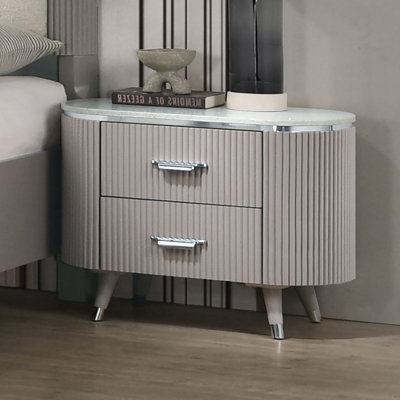 Table de chevet, gris clair