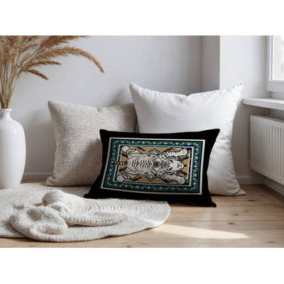 Oreiller rectangulaire réversible intérieur / extérieur Gibo Tiger