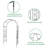 Ea 46.65'' W x 22.05'' D Iron Arbor in Dark Green
