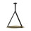 Peter Bristol Cymbal 1-light X-Large Pendant in Dark Bronze/Natural Brass with Brass shade