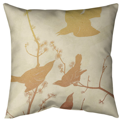 Coussin starling rouge à voilure rouge