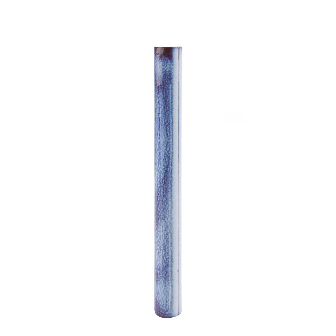 Antic Special 3/4" x 6" Ceramic Pencil Liner / Round Wall Tile Trim in Blue Merola Tile